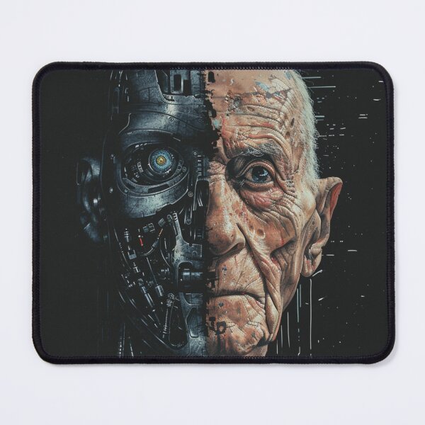 Item preview, Cybernetic Elder T-Shirt - Futuristic Digital Art Apparel designed and sold by zax454.