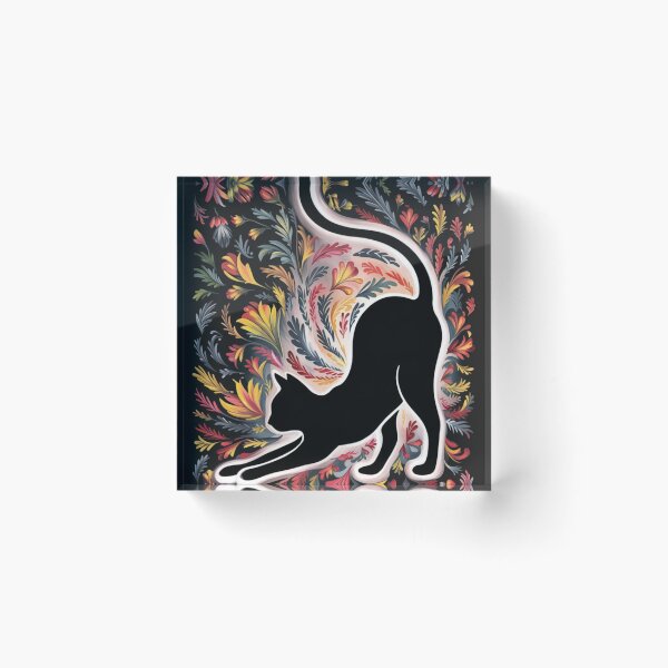 Item preview, Floral cat designed and sold by WildernessTints.