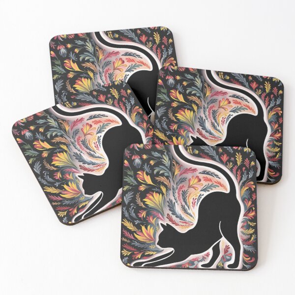 Item preview, Floral cat designed and sold by WildernessTints.