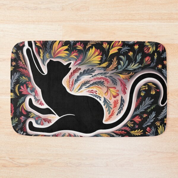 Item preview, Floral cat designed and sold by WildernessTints.
