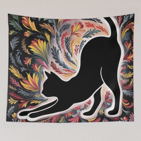 Item preview, Floral cat designed and sold by WildernessTints.