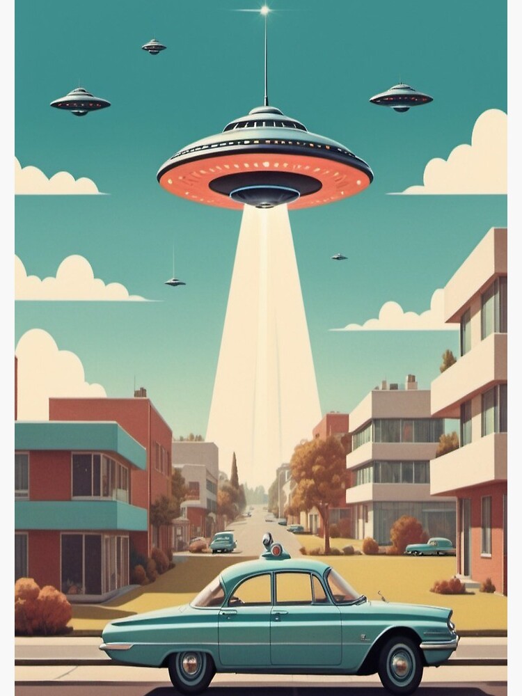 Thumbnail 3 of 3, Journal, Retro Future Abduction - Vintage UFO designed and sold by eXtraHumans.