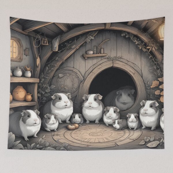 Item preview, Guinea Pig Family Art designed and sold by WildlifeInc.