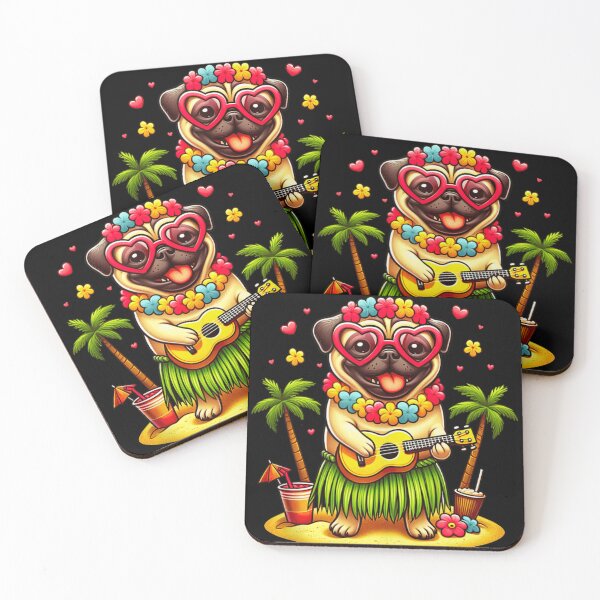 Artikelvorschau, Hawaii-Mops-Sommeroutfits entworfen und verkauft von studiopekepeke.