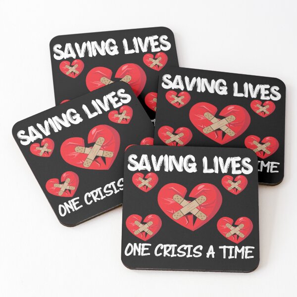 Item preview, Saving Lives One Crisis a Time Cute Gifts for Cardiac Nurses for Doctors designed and sold by PrntqTreasures.