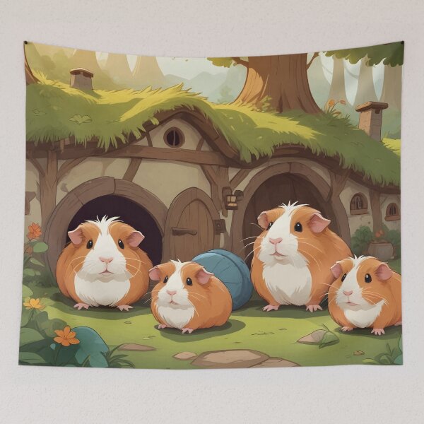 Item preview, Guinea Pig Family Art designed and sold by WildlifeInc.