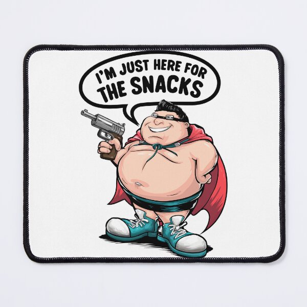 Item preview, Snack Time Hero I'm Just Here For The Snacks Funny Superhero designed and sold by Quirky Shirts.