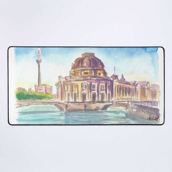 Item preview, Berlin Germany Museum Island with Spree River designed and sold by artshop77.