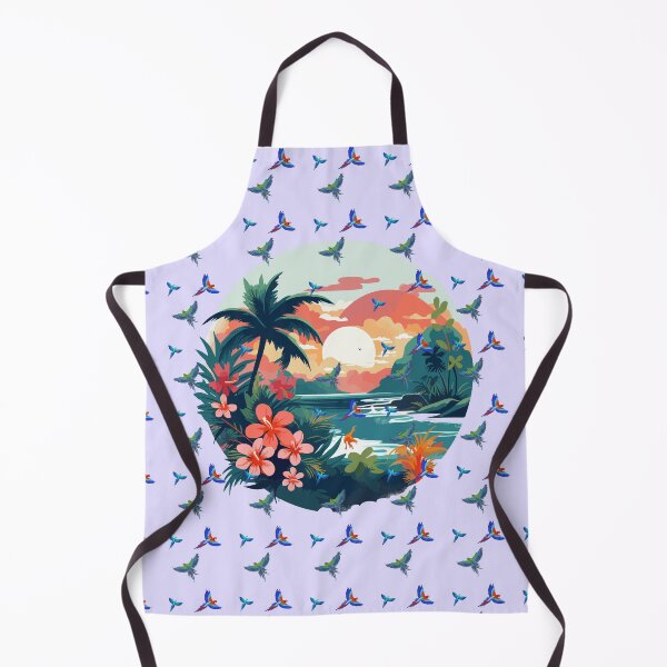 Item preview, Flying Parrots and Macaws Escaping Tropical Island Pattern  designed and sold by julyperson.