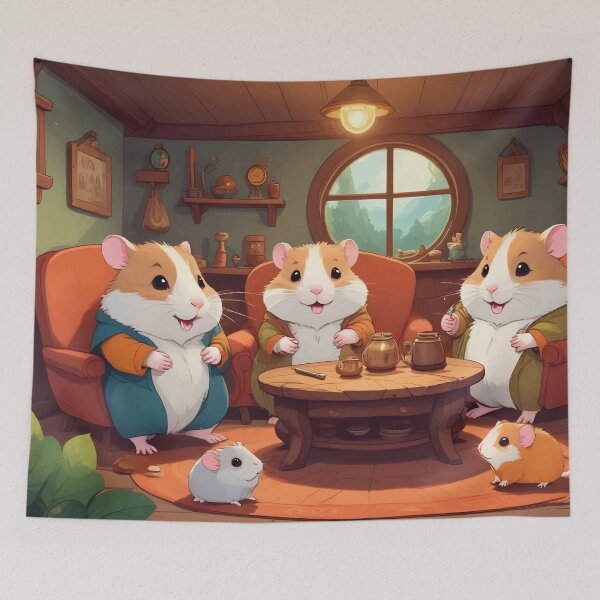 Item preview, Hamster Family Art designed and sold by WildlifeInc.