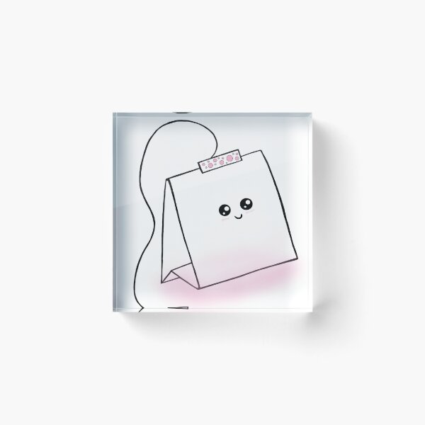 Item preview, Cartoon Tea Bag with a cherry and a shadow designed and sold by IrynasShop.