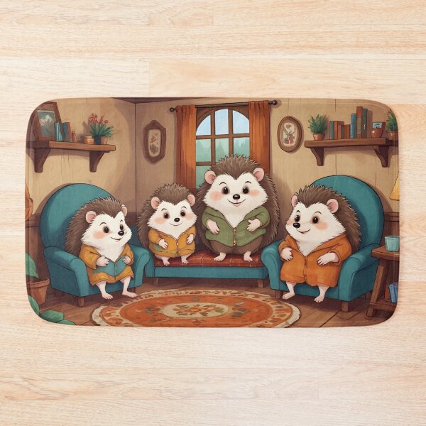 Item preview, Hedgehog Family Art designed and sold by WildlifeInc.