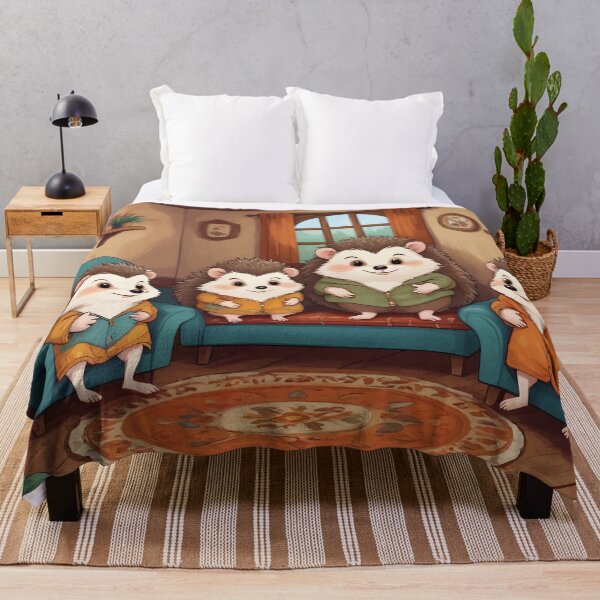 Item preview, Hedgehog Family Art designed and sold by WildlifeInc.