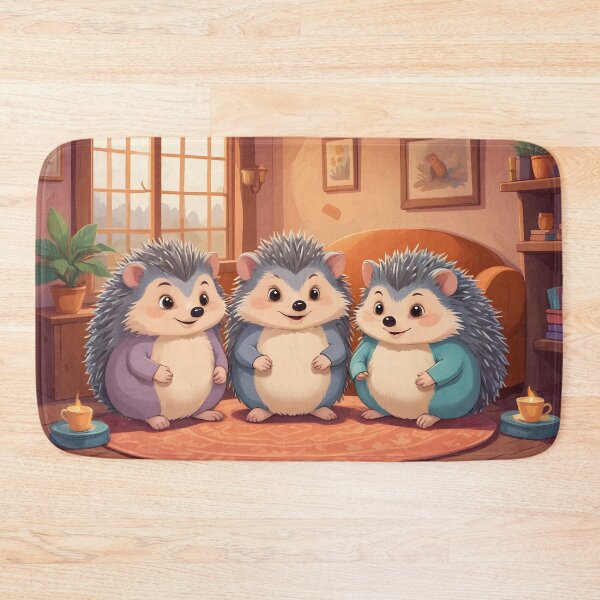 Item preview, Hedgehog Family Art designed and sold by WildlifeInc.