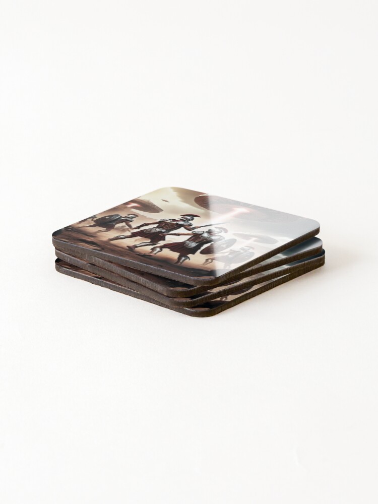 Thumbnail 4 of 5, Coasters (Set of 4), Roman Close Encounters - Rome History designed and sold by eXtraHumans.