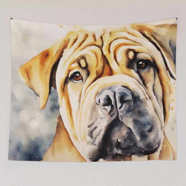 Item preview, Watercolor Chinese Sharpei designed and sold by TheAnimalZ00.