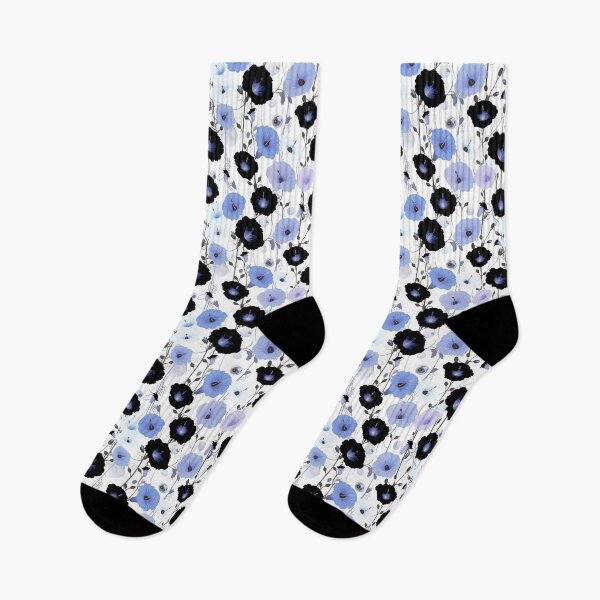 Artikelvorschau, Midnight Garden: Moderne Blumen in Blau und Weiß entworfen und verkauft von VoyteksDesigns.
