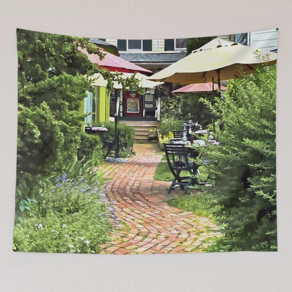 Item preview, Cold Spring NY - Outdoor Dining on the Patio designed and sold by Susan Savad.