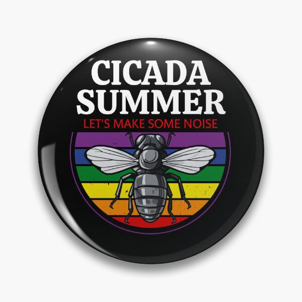 Item preview, Cicada Summer, Let's Make Some Noise, Best Gift for Cicada Brood Enthusiast LGBTQ Rainbow Flag Colors designed and sold by Savchuk-Vova.