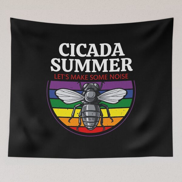 Item preview, Cicada Summer, Let's Make Some Noise, Best Gift for Cicada Brood Enthusiast LGBTQ Rainbow Flag Colors designed and sold by Savchuk-Vova.