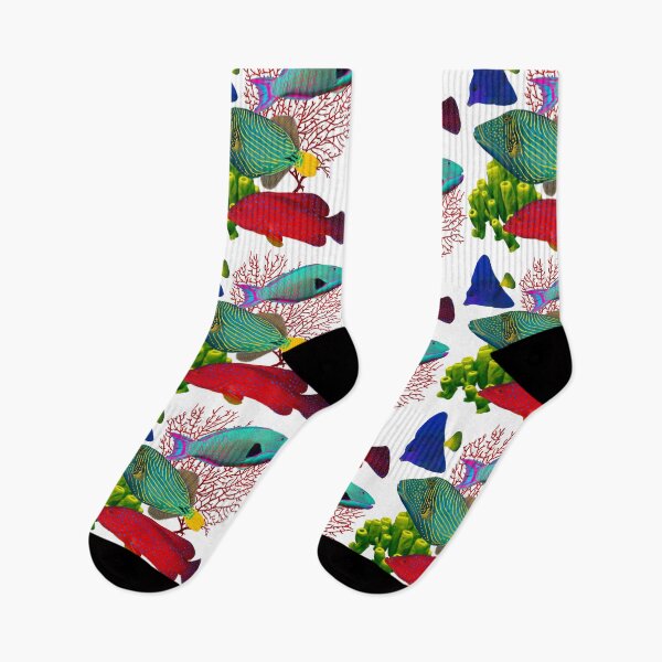 Item preview, Tropical Fish Summer Vibes Ocean Pattern designed and sold by fiatluxillust.