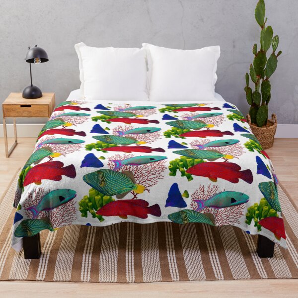Item preview, Tropical Fish Summer Vibes Ocean Pattern designed and sold by fiatluxillust.