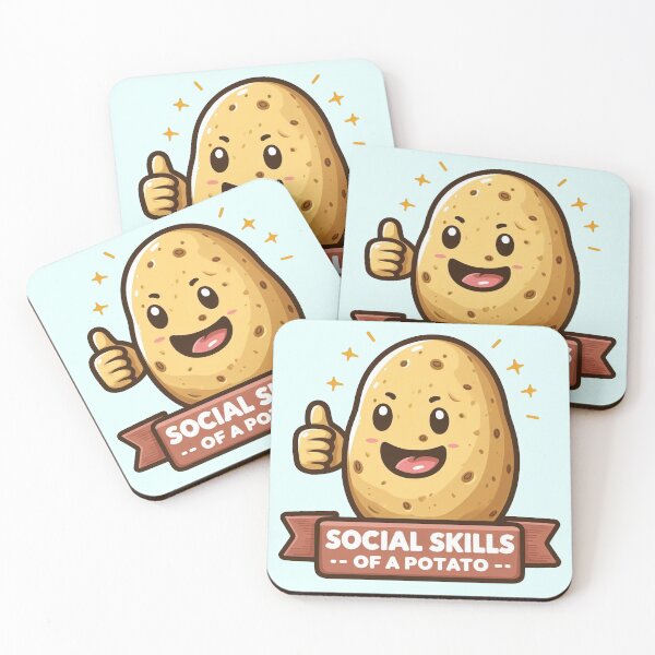 Item preview, Social Skills of a potato designed and sold by Vkinsify.