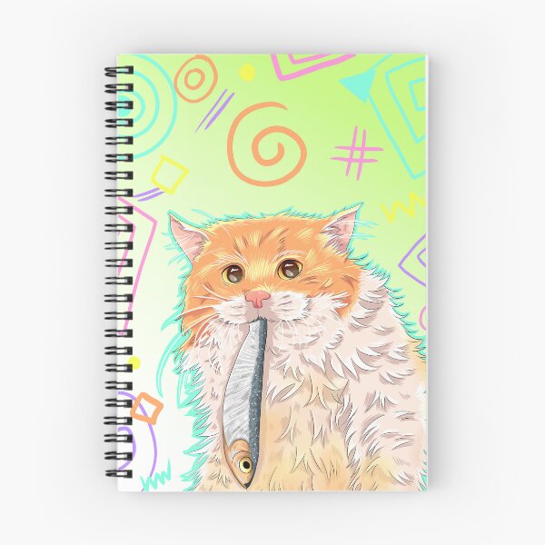 Item preview, Cute cat with fish designed and sold by Art_with_Honesty.