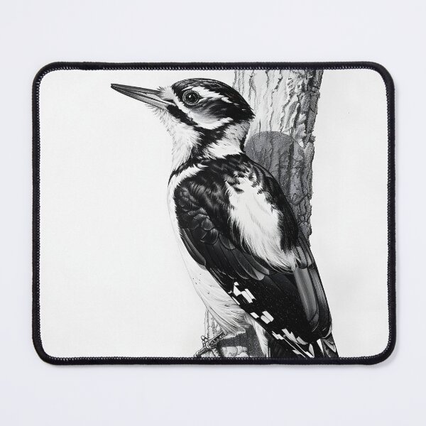 Item preview, Black and White Woodpecker Pencil Drawing designed and sold by Pencil-Art.