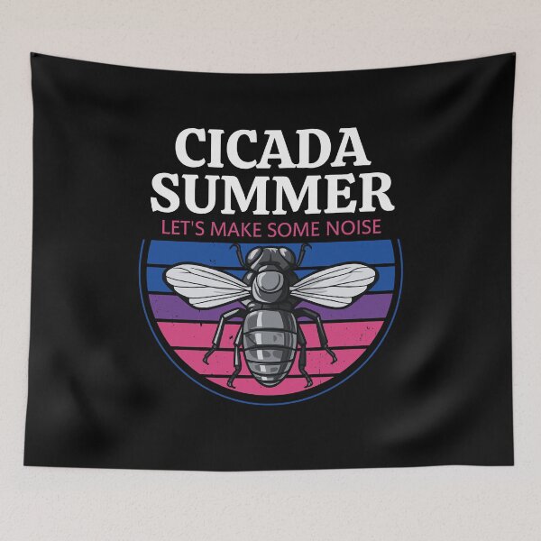 Item preview, Cicada Summer, Let's Make Some Noise, Best Gift for Cicada Brood Enthusiast LGBTQ Bisexual Flag Colors designed and sold by Savchuk-Vova.