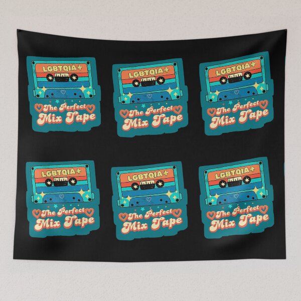 Item preview, LGBTQIA Plus Pride Groovy Mix Tape designed and sold by Renata Illustrata.