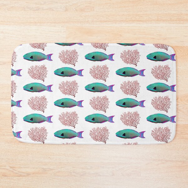 Item preview, Parrot FishTropical Fish Summer Vibes Ocean Pattern designed and sold by fiatluxillust.