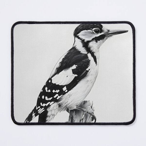 Item preview, Black and White Woodpecker Pencil Drawing designed and sold by Pencil-Art.