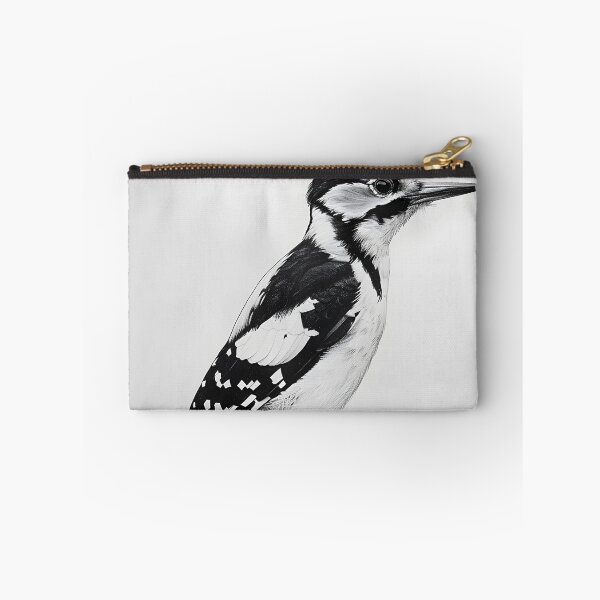 Item preview, Black and White Woodpecker Pencil Drawing designed and sold by Pencil-Art.