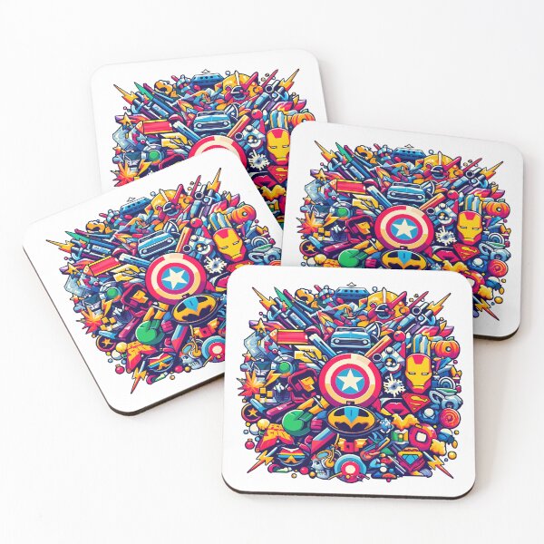 Item preview, Age of the Hero - Colorful Mosaic with Superheroes designed and sold by slavmod.