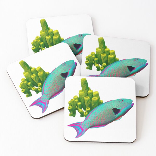 Item preview, Parrot Fish Tropical Fish Summer Vibes Ocean Pattern designed and sold by fiatluxillust.