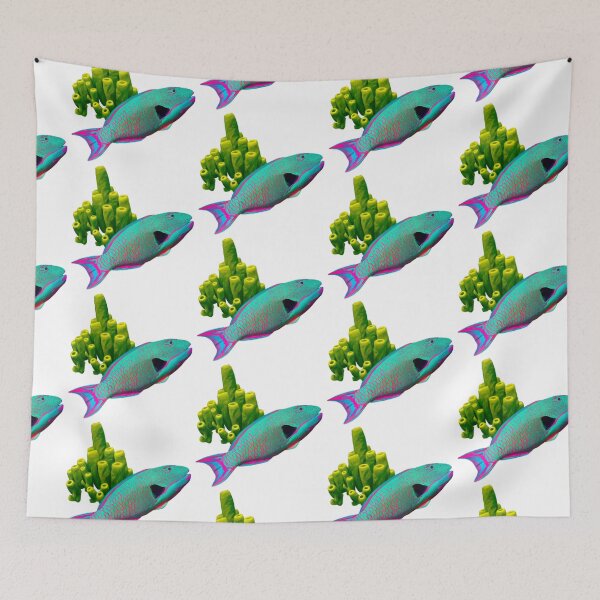 Item preview, Parrot Fish Tropical Fish Summer Vibes Ocean Pattern designed and sold by fiatluxillust.