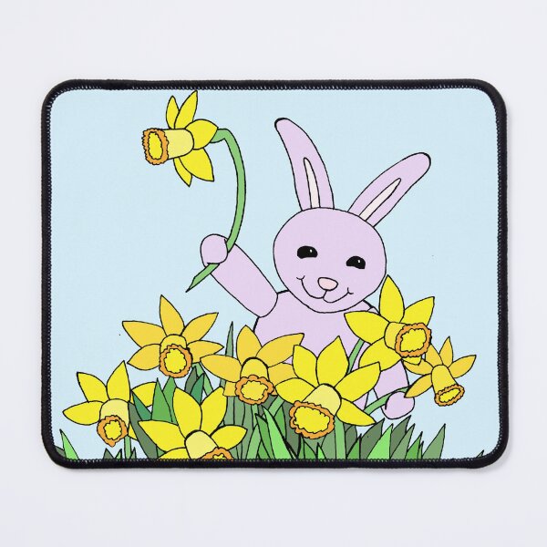 Item preview, Daffodil Bunny Welcoming the Spring and Blue Skies designed and sold by JoyousArt4u.