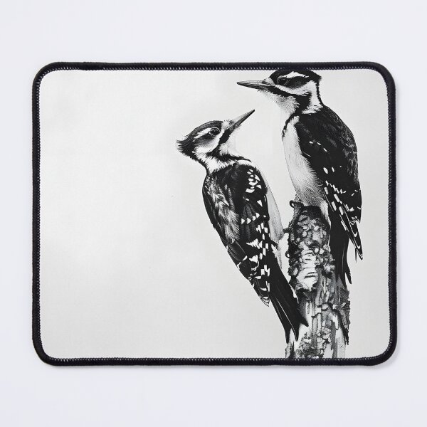 Item preview, Black and White Woodpecker Pencil Drawing designed and sold by Pencil-Art.