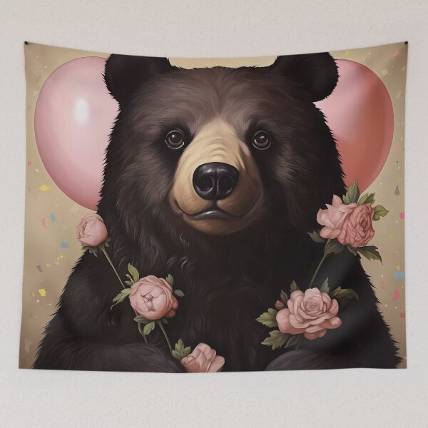 Item preview, “Bear in Flowers” designed and sold by Art-Vortex-fr.