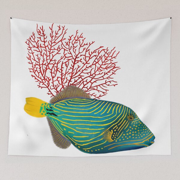 Item preview, Parrot Fish Tropical Fish Summer Vibes Ocean Pattern designed and sold by fiatluxillust.
