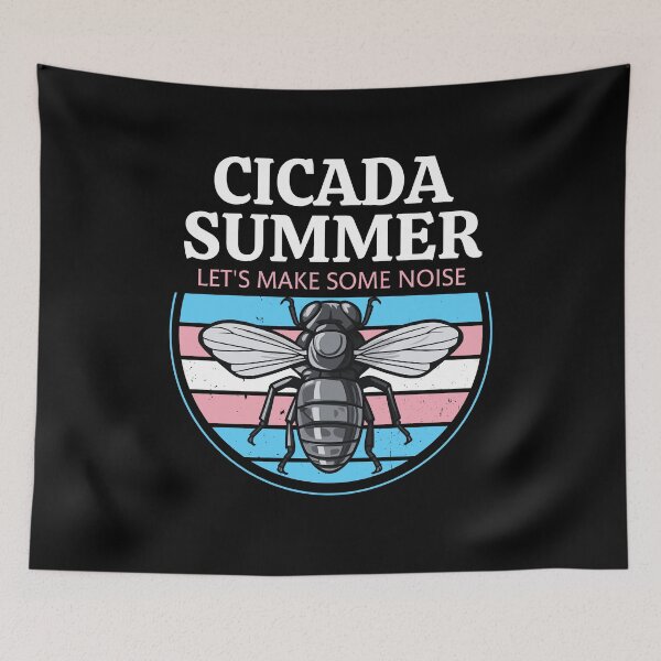 Item preview, Cicada Summer, Let's Make Some Noise, Best Gift for Cicada Brood Enthusiast LGBTQ Transgender Flag Colors designed and sold by Savchuk-Vova.