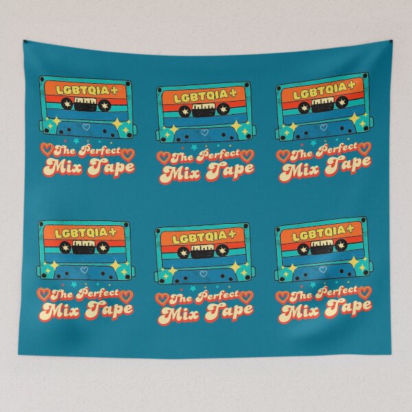 Item preview, LGBTQIA Plus Pride 80s Groovy Mix Tape designed and sold by Renata Illustrata.