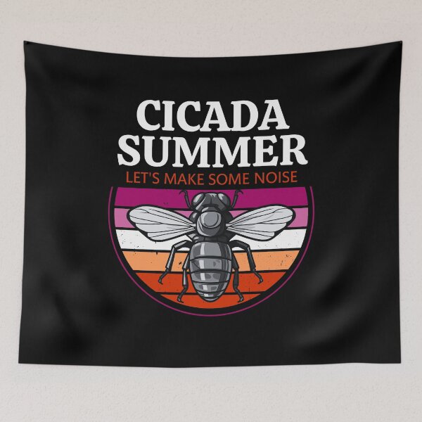 Item preview, Cicada Summer, Let's Make Some Noise, Best Gift for Cicada Brood Enthusiast LGBTQ Lesbian Flag Colors designed and sold by Savchuk-Vova.