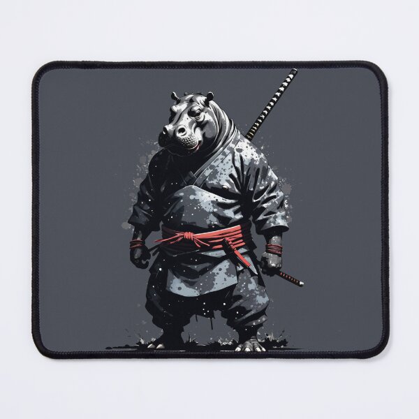 Item preview, Hippo Samurai: Fearless Warrior designed and sold by Slick-Waffles.
