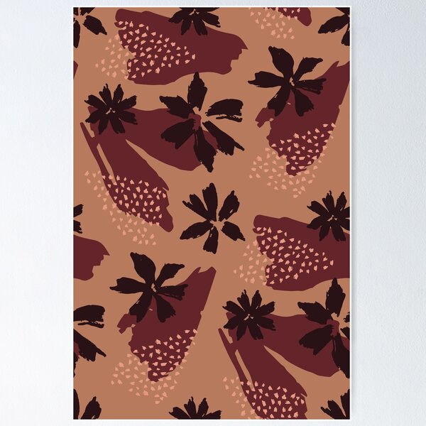 Item preview, Dried Autumn Flowers and Abstract Petals in Earthy Warm Tones designed and sold by Romi Martinez.