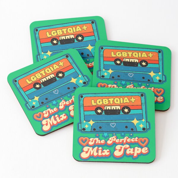 Item preview, LGBTQIA Plus Pride 80s Groovy Mix Tape designed and sold by Renata Illustrata.