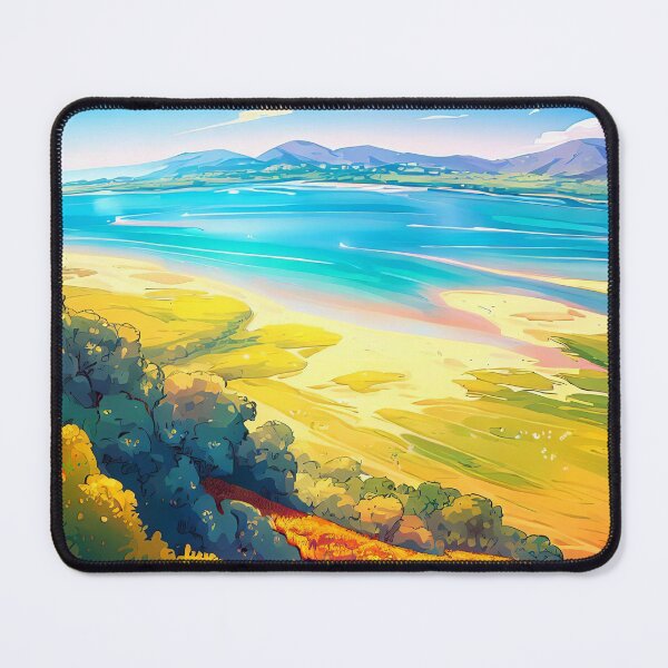 Item preview, Serene Spring Valley and Blue Bay - Watercolor Art Print designed and sold by lloreleya.