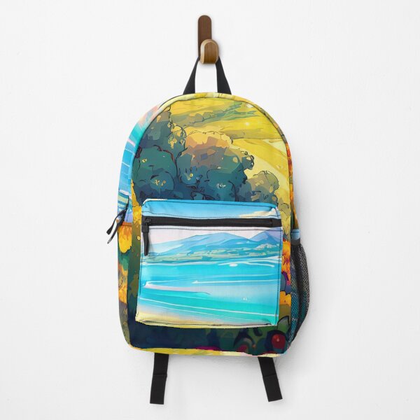 Item preview, Serene Spring Valley and Blue Bay - Watercolor Art Print designed and sold by lloreleya.