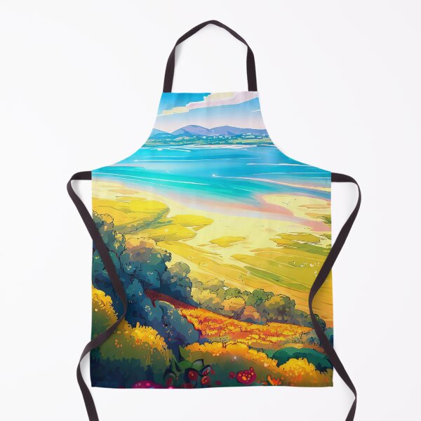 Item preview, Serene Spring Valley and Blue Bay - Watercolor Art Print designed and sold by lloreleya.